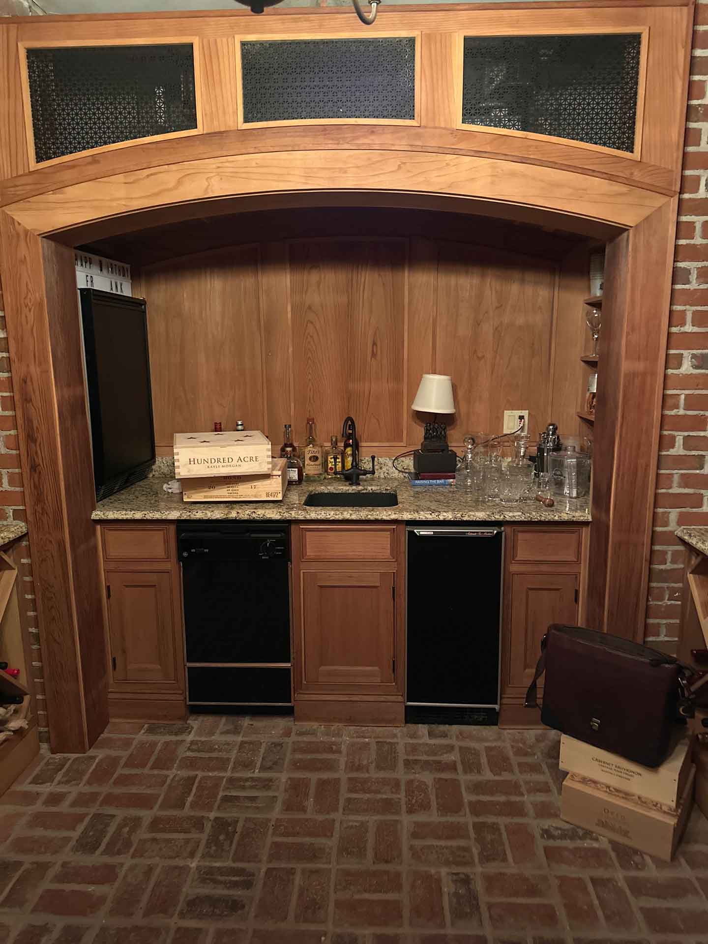 Minibar installed during basement remodel by Dream Space Renovation LLC